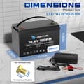 Miniatyrbillede 2 af 2: 12V Lithium Jern Fosfat Batteri, 100Ah Kapacitet, Høj Afladningsstrøm,12V 100AH