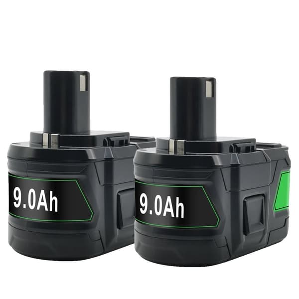 Ryobi P108 Batteri, 90/60Ah Kapacitet, Genopladeligt Li-Ion, 2 stk 90 batteri