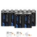 Miniatyrbillede 1 af 2: Genopladeligt 9V Lithium Batteri, 1200mAh Kapacitet, Micro USB Opladning,10 stk