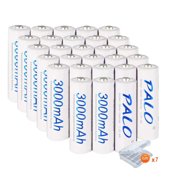 AA genopladelige batterier, 3000mAh kapacitet, NI-MH type,28 stk AA batteri, 1,2V
