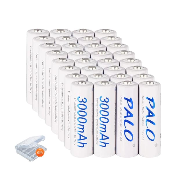 AA genopladelige batterier, 3000mAh kapacitet, NI-MH type,1,2V, 32 stk AA batteri