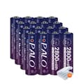 Miniatyrbillede 1 af 2: PALO Li-ion genopladeligt batteri, 1,5V spænding, 2800mWh kapacitet,16 stk. batteri