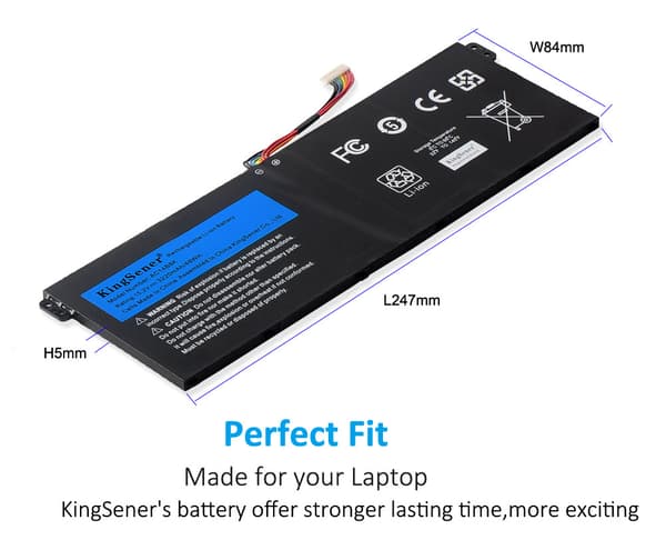 Acer Laptop Batteri, Langvarig Strøm, Kompatibilitet med Flere Acer Aspire Modeller