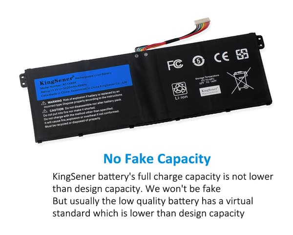 Acer Laptop Batteri, Langvarig Strøm, Kompatibilitet med Flere Acer Aspire Modeller