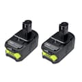 Miniatyrbild 1 av 2: RYOBI 18V Litiumjonbatteri, 6,0Ah kapacitet, Flera batterialternativ,2 batteri
