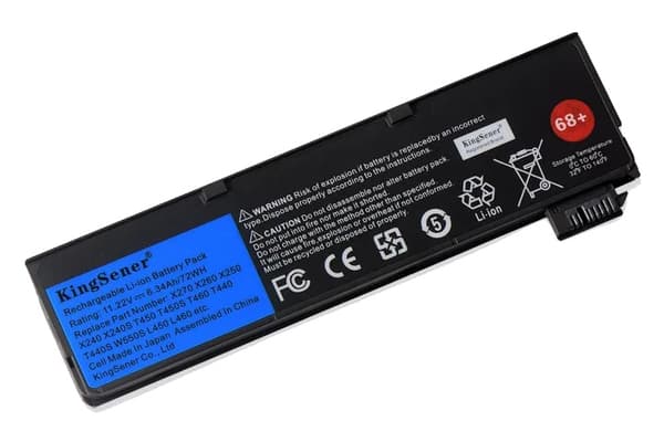 Kannettavan tietokoneen akku, yhteensopiva Lenovo ThinkPad X240 T440S T440 X250 X260 X270:n kanssa, korvaa 45N1126 45N1127., 6 kennoa 634Ah 72WH