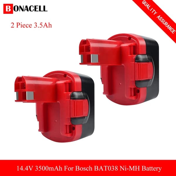 Bosch 144V batteri, 3500mAh kapacitet, kompatibel med BAT038 BAT140 BAT040 BAT041., 2 Batteri 3,5Ah