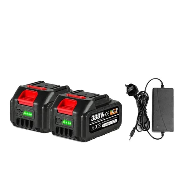 Genopladeligt Lithium Ion Batteri, 22500mAh Kapacitet, Kompatibelt med Makita Elværktøj, 2 388VF-1 Oplader