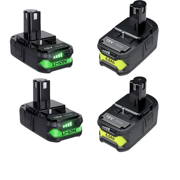 Ryobi 18v batteri, Kompatibel med P102 P103, Långvarig Trådlös Kraft, 2 3Ah 2 6Ah