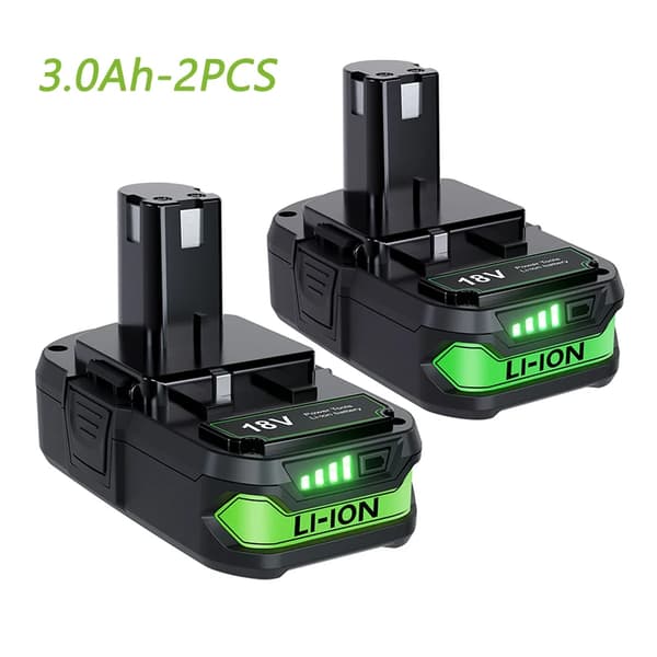 Ryobi 18v batteri, Kompatibel med P102 P103, Långvarig Trådlös Kraft, 2 st 30Ah
