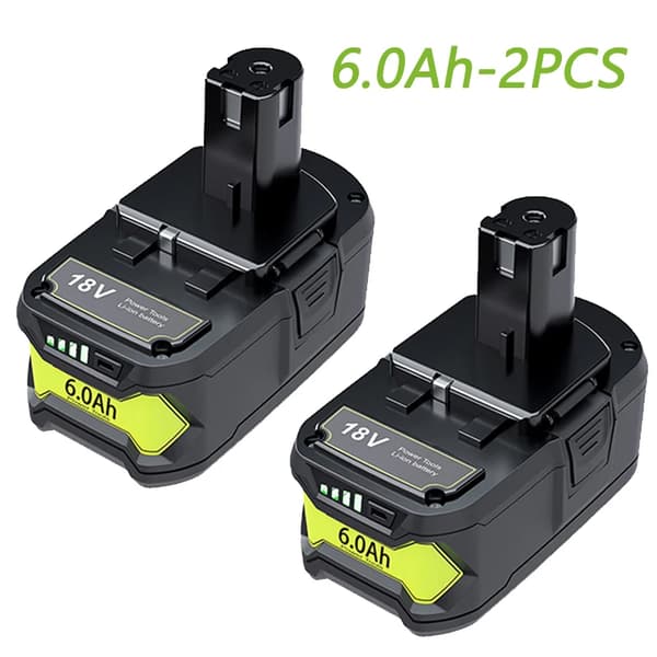 Ryobi 18v Batteri, Kompatibel med P102 P103, Langvarig Trådløs Kraft, 2PCS 60Ah