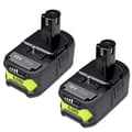 Miniatyrbillede 1 af 2: Ryobi 18v Batteri, Kompatibel med P102 P103, Langvarig Trådløs Kraft, 2PCS 60Ah