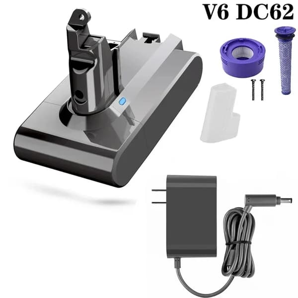 Dyson V10 Batteri, 6000mAh Kapacitet, Trådlös Dammsugare, V6 set