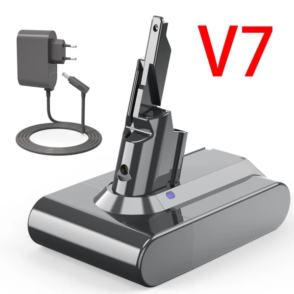 Dyson V10 Batteri, 6000mAh Kapacitet, Trådløs Støvsuger, V7 med oplader