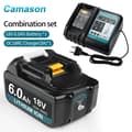 Miniatyrbild 2 av 2: Makita 18V batteri, uppladdningsbart, Li-ion teknologi, 6Ah Set A, 18V