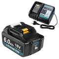 Miniatyrbild 1 av 2: Makita 18V batteri, uppladdningsbart, Li-ion teknologi, 6Ah Set A, 18V