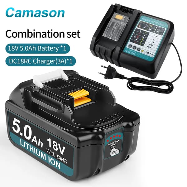 Makita 18V batteri, uppladdningsbart, Li-ion teknologi, 5Ah Set B, 18V