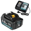 Miniatyrbild 1 av 2: Makita 18V batteri, uppladdningsbart, Li-ion teknologi, 5Ah Set B, 18V