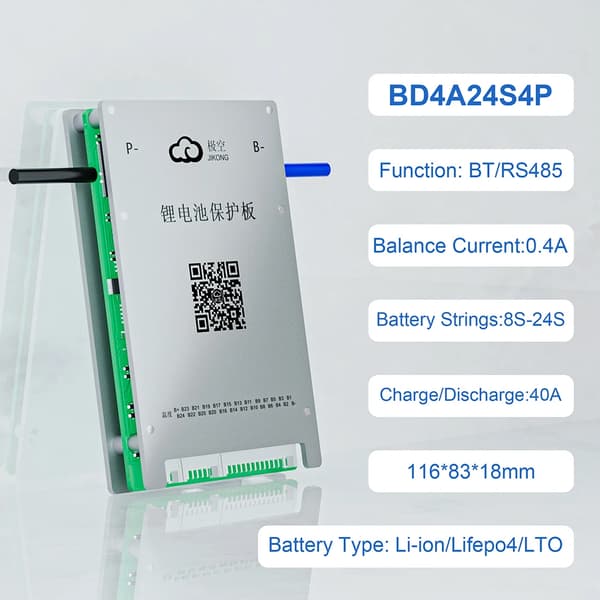 Smart BMS til Li-ion & LiFePo4, Aktiv Balance, Understøtter 40A-200A,BD4A24S4PBD4A24S4P