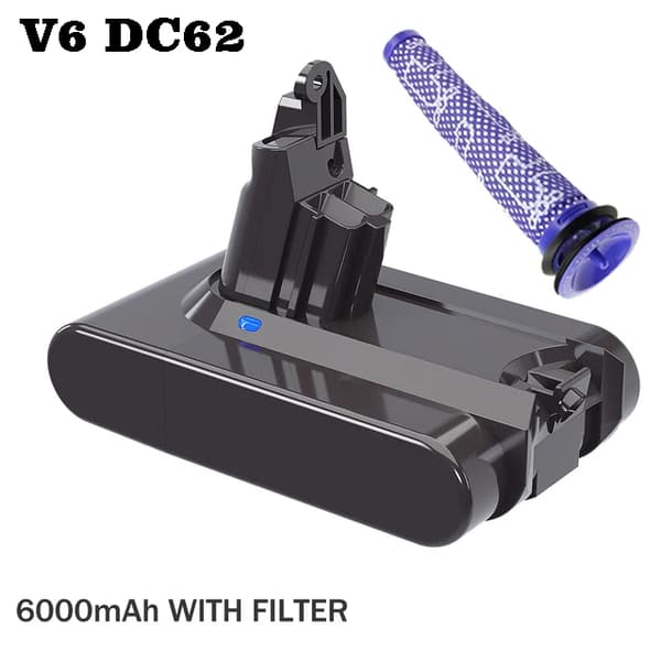 Dyson V6 Batteri, 216V Kapacitet, Kompatibel med Flere Dyson Modeller, Himmelblå
