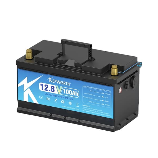 Litiumjärnfosfatbatteri, 12V, 100Ah, 6000+ cykler,12V 100Ah 352mm