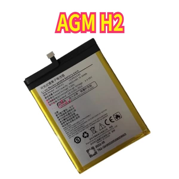 Batteri, 5500mAh kapacitet, kompatibel model, CE-certificeret,AGM H2