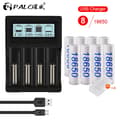 Miniatyrbillede 2 af 2: 18650 Lithiumbatteri, 3200mAh nominelt kapacitet, genopladelig, 8-pakning,8 batteri 1 oplader, 3.7V