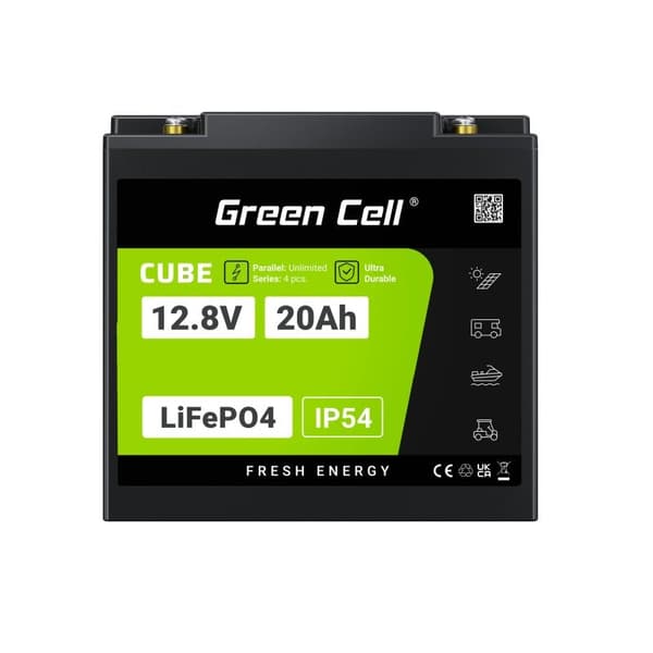 Green Cell LFPGC12V20AH UPS-batteri Lithiumjernfosfat (LiFePO4) 12,8 V 20 Ah