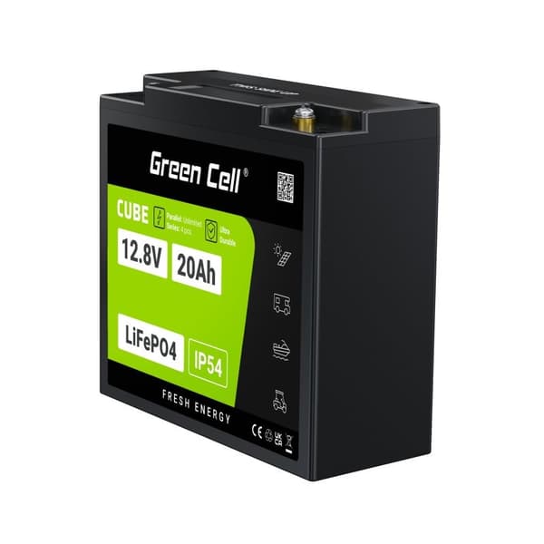 Green Cell LFPGC12V20AH UPS-batteri Lithiumjernfosfat (LiFePO4) 12,8 V 20 Ah