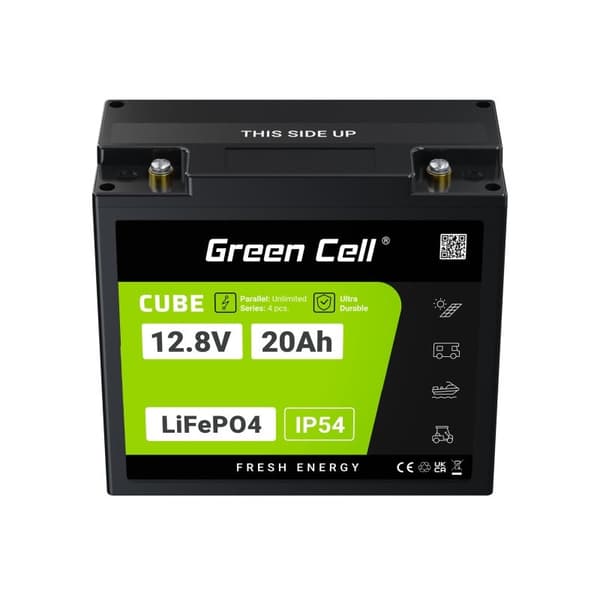 Green Cell LFPGC12V20AH UPS-batteri Lithiumjernfosfat (LiFePO4) 12,8 V 20 Ah