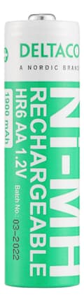 Miniatyrbilde 5 av 6: DELTACO Ultimate Ni-Mh rechargeable, LR6/AA, 1900mAh, 4-pack (SG)
