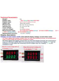 Miniatyrbild 9 av 9: 4 in 1 Volt + Amp + Temp + Watt 0-33V + 0-10A DC Digital lcd