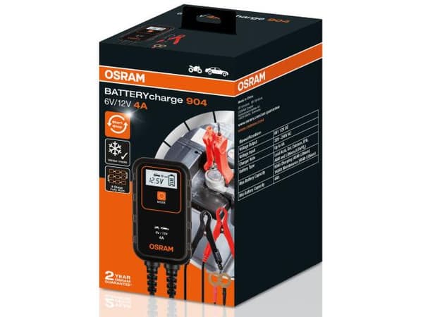 Osram smart Batteriladdare 6v 12v max 4 Amp + underhållsläge