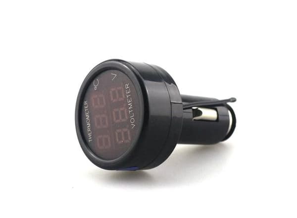 Voltmätare + Temp 4-30v DC bil båt husbil husvagn