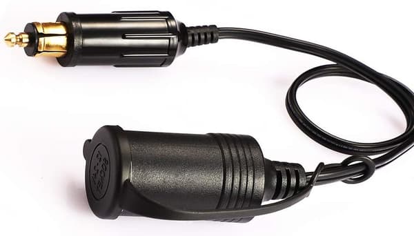 Europæisk DIN-stik til cigaretstik adapter, 12-24V