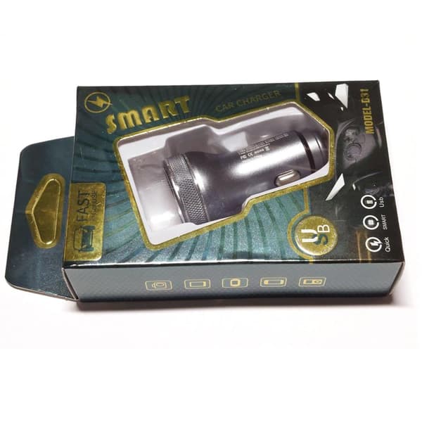 snabbladdare PD Type C + 2x USB QC3.0  bil båt husbil husvagn