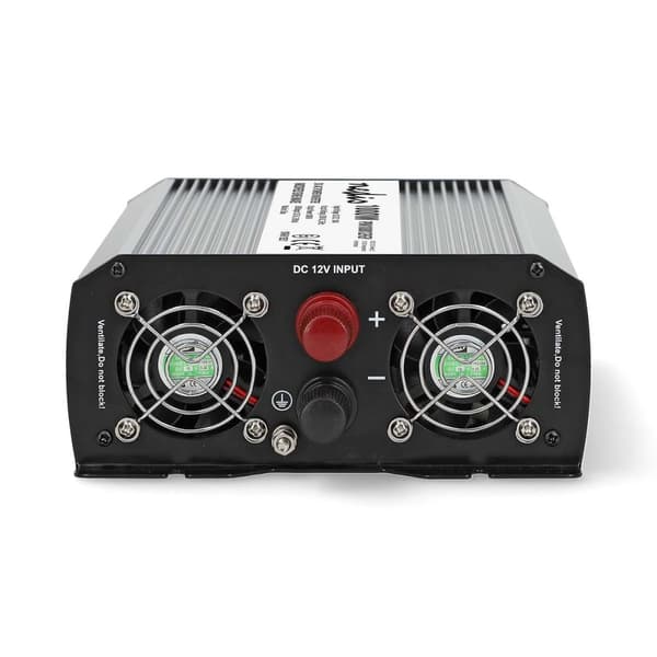 Nedis Invertteri Muunnettu Siniaalto | Tulojännite: 12 V DC | Laitteen lähtövirran liittimet: Type F (CEE 7/3) / USB-A | 230 V AC 50 Hz | 1000 W | Läh