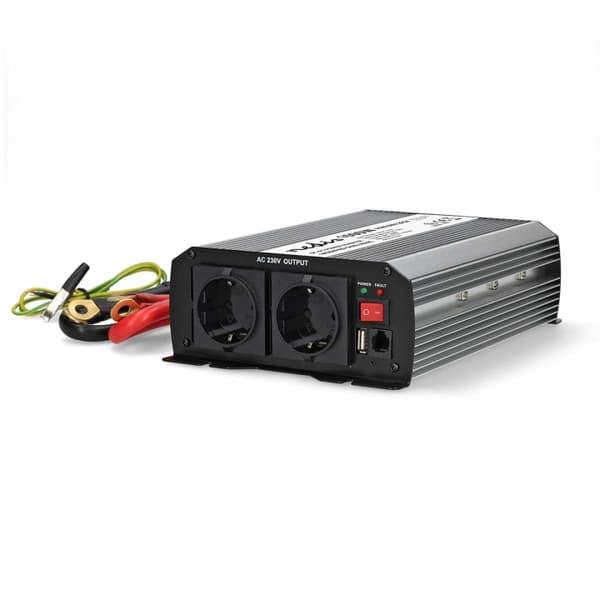 Nedis Power Inverter Modificeret sinus | Indgangsspænding: 12 V DC | Enhedens strømudgangsforbindelse: Type F (CEE 7/3) / USB-A | 230 V AC 50 Hz | 100