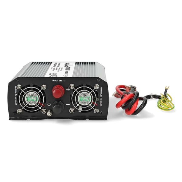 Nedis Invertteri Muunnettu Siniaalto | Tulojännite: 24 V DC | Laitteen lähtövirran liittimet: Type F (CEE 7/3) / USB-A | 230 V AC 50 Hz | 1000 W | Läh