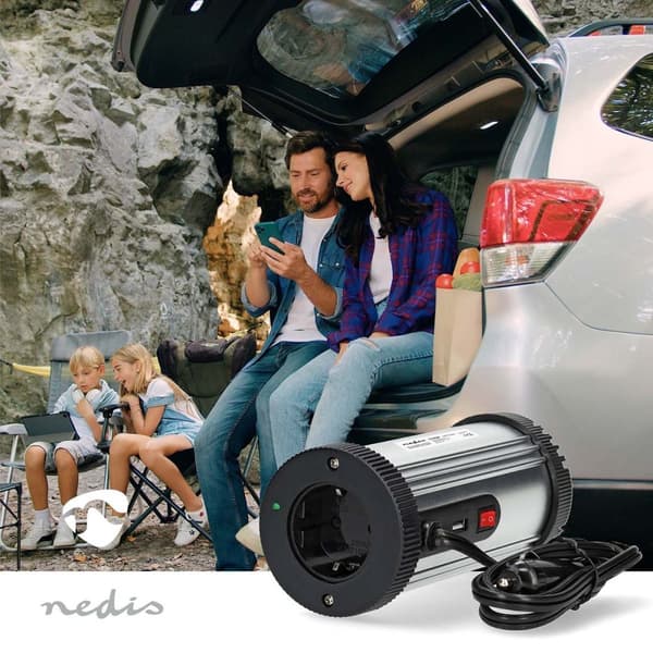 Nedis Invertteri Muunnettu Siniaalto | Tulojännite: 12 V DC | Laitteen lähtövirran liittimet: Type F (CEE 7/3) / USB-A | 230 V AC 50 Hz | 150 W | Läht
