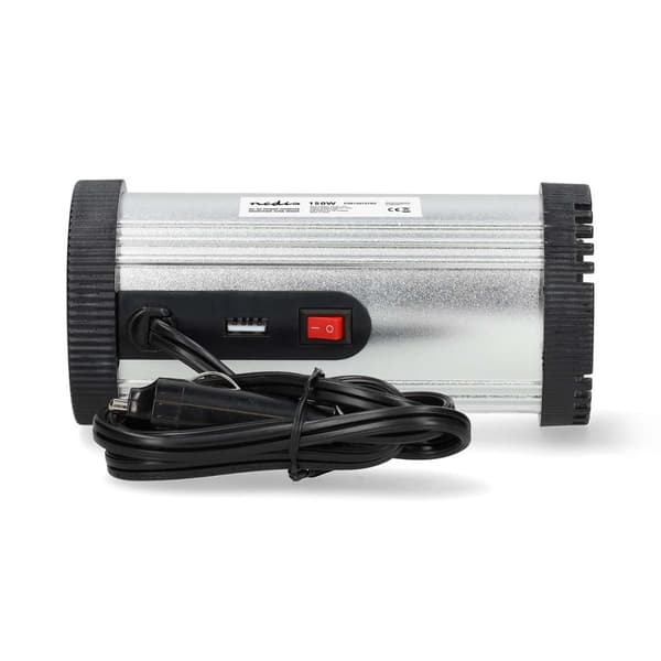 Nedis Invertteri Muunnettu Siniaalto | Tulojännite: 12 V DC | Laitteen lähtövirran liittimet: Type F (CEE 7/3) / USB-A | 230 V AC 50 Hz | 150 W | Läht