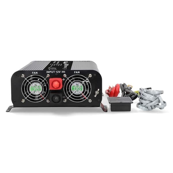 Nedis Invertteri Puhdas Siniaalto | Tulojännite: 12 V DC | Laitteen lähtövirran liittimet: Type F (CEE 7/3) / USB-A / USB-C™ | 230 V AC 50 Hz | 2000 W
