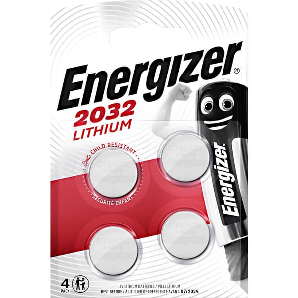 Energizer Knappcell CR 2032 3 V 4 st 240 mAh Litium CR2032