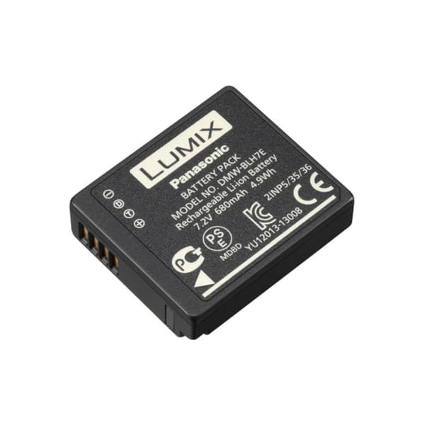 Kamerabatteri Panasonic DMW-BLH7E, DMW-BLH7 7.2 V 680 mAh DMW-BLH7E
