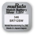 Miniatyrbild 2 av 3: Murata Knappcell 346 1.55 V 10 st 9.5 mAh Silveroxid SR712SW-PBWW
