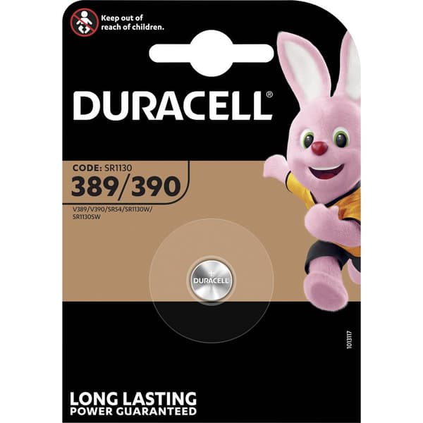 Duracell Knappcell 389 1.55 V 1 st 80 mAh Silveroxid 389/390