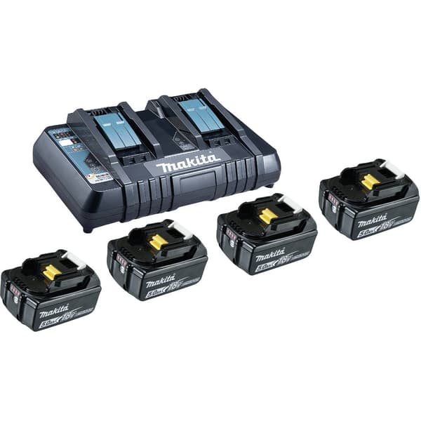 Makita BL 1850B + DC18RD 199483-0 Verktygsbatteri och laddare 18 V 5 Ah Li-Ion
