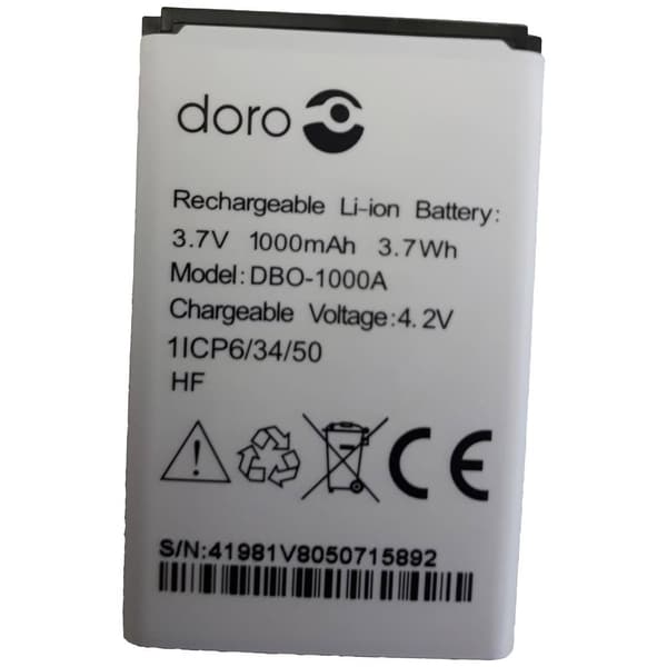 doro Mobilbatteri 1370, 1372, 2404 1000 mAh