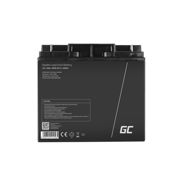 Green Cell AGM VRLA 12V 20Ah - AGM-teknologi og VRLA-ventil