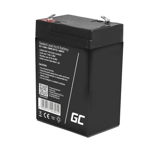 Green Cell AGM Batteri 6V 4Ah